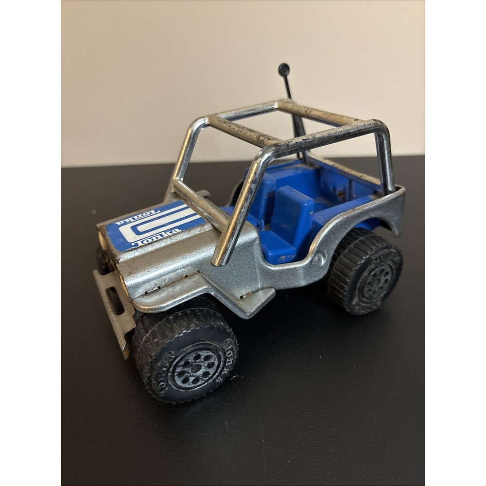 Vintage 80's Die cast & Plastic Tonka Toys Jeep CJ 4-WD Off Road Vehicle 810094